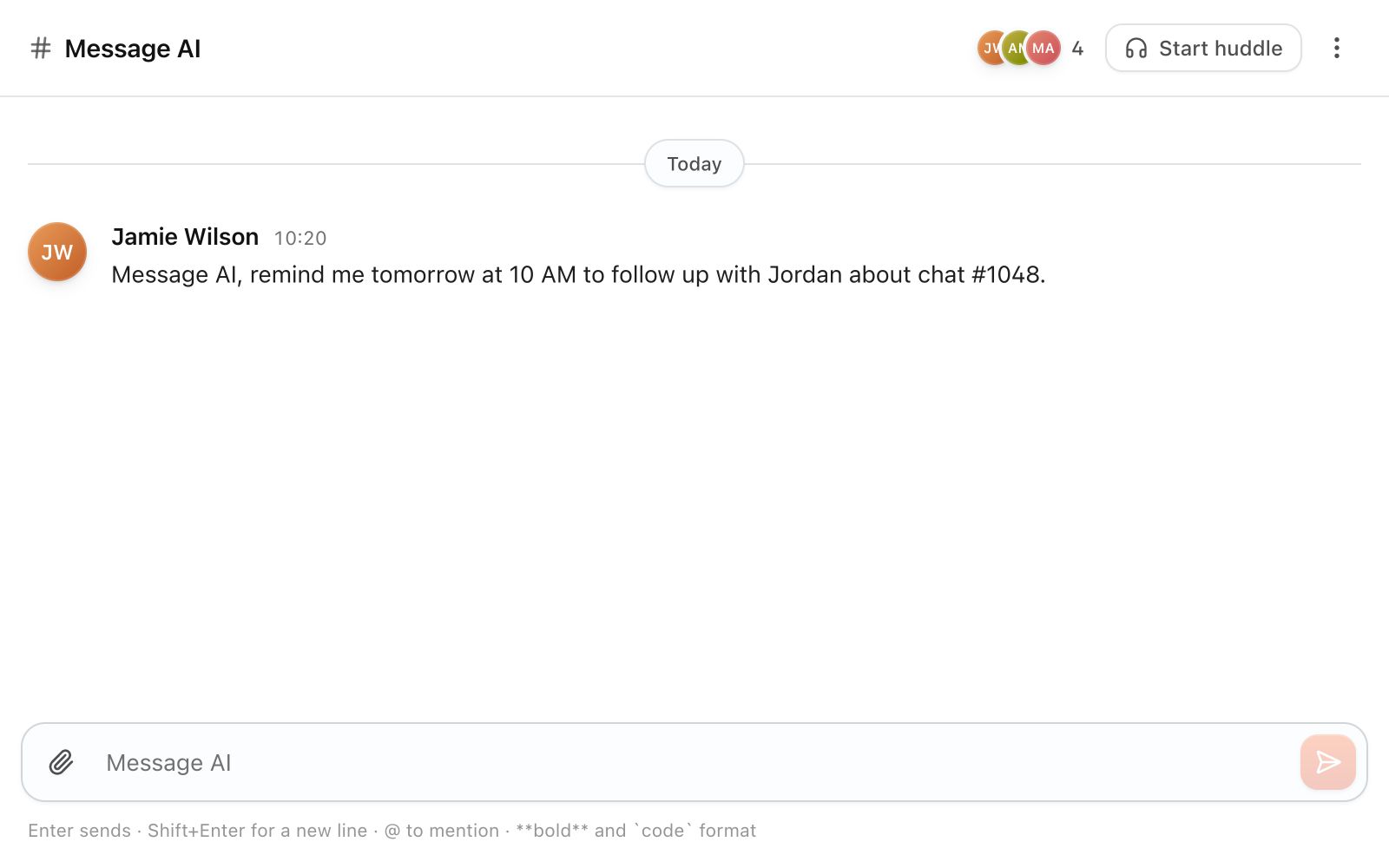 Message Team: Say what needs to happen